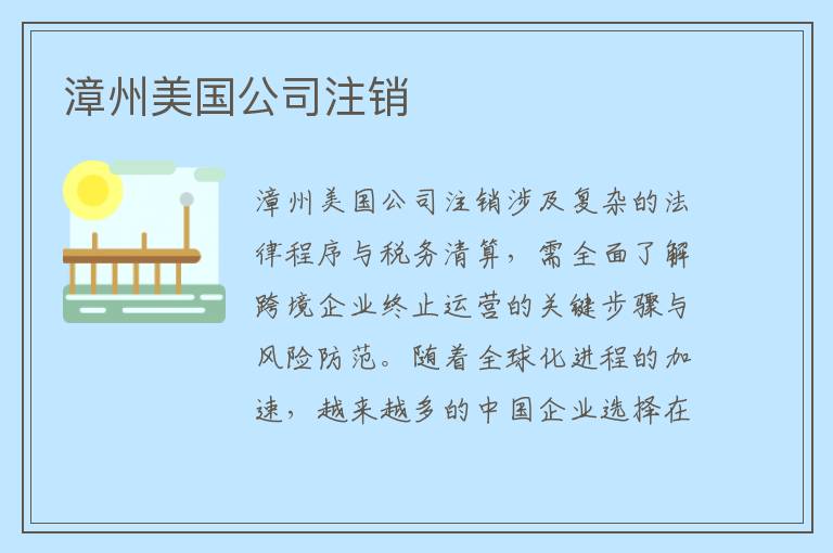 漳州美国公司注销