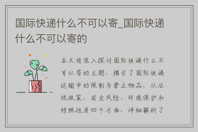 国际快递什么不可以寄_国际快递什么不可以寄的