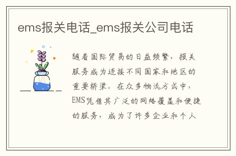 ems报关电话_ems报关公司电话