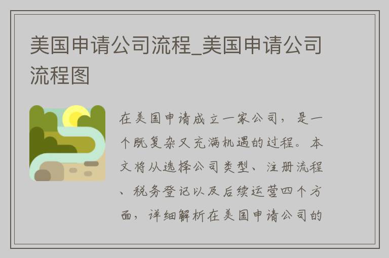 美国申请公司流程_美国申请公司流程图